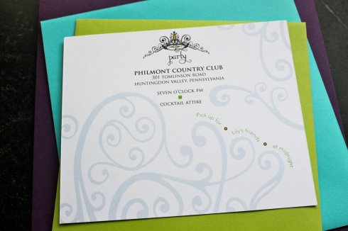 14. Detail of Lily's Reception Card