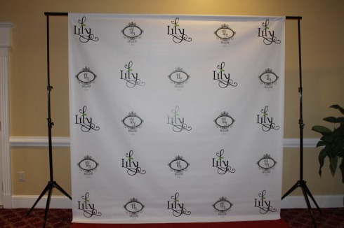 25. Graphic Backdrop of Custom Lily Logos