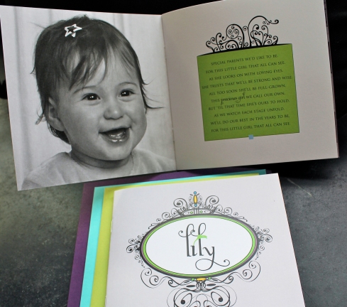 8. First Inside Spread of Lily's Invitation Book