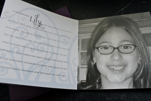 9. Inside Spread of Lily's Invitation Book